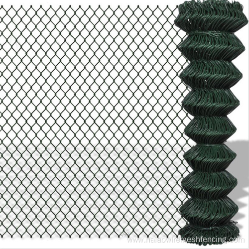 Green PVC Coated Chain Link Wire Mesh Fence